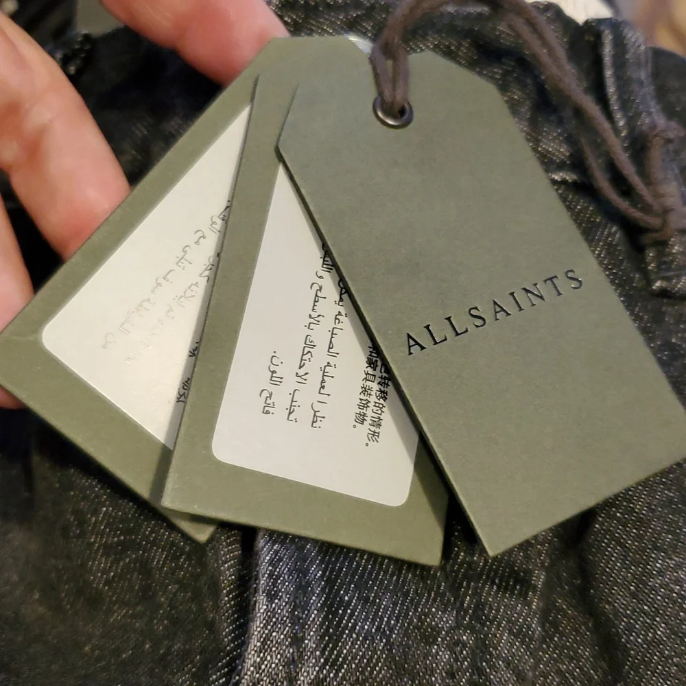 All Saints Switch Skinny Raw Hem Denim Shorts Size 32 NWT'S - Picture 7 of 13